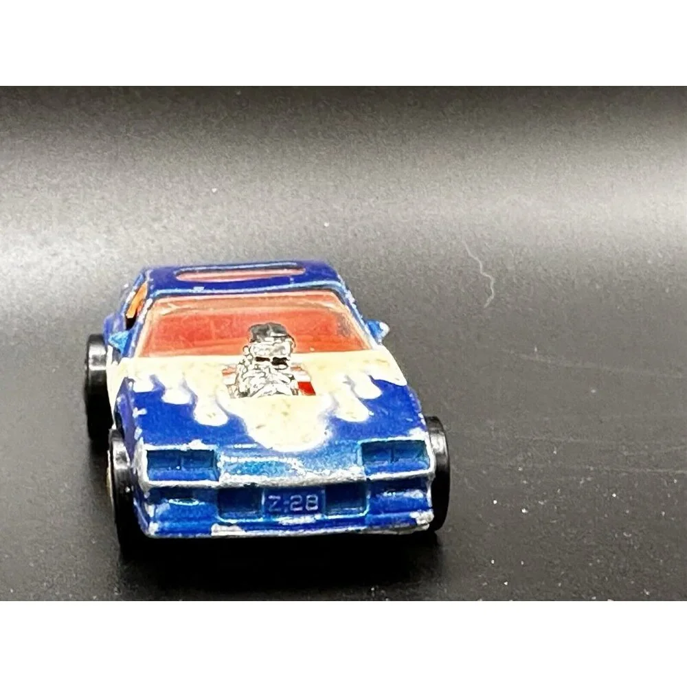 Hot Wheels Blown Camaro Z28 1987 Glow in Dark Tampo Turbotrax Vtg Turbo Glo RARE